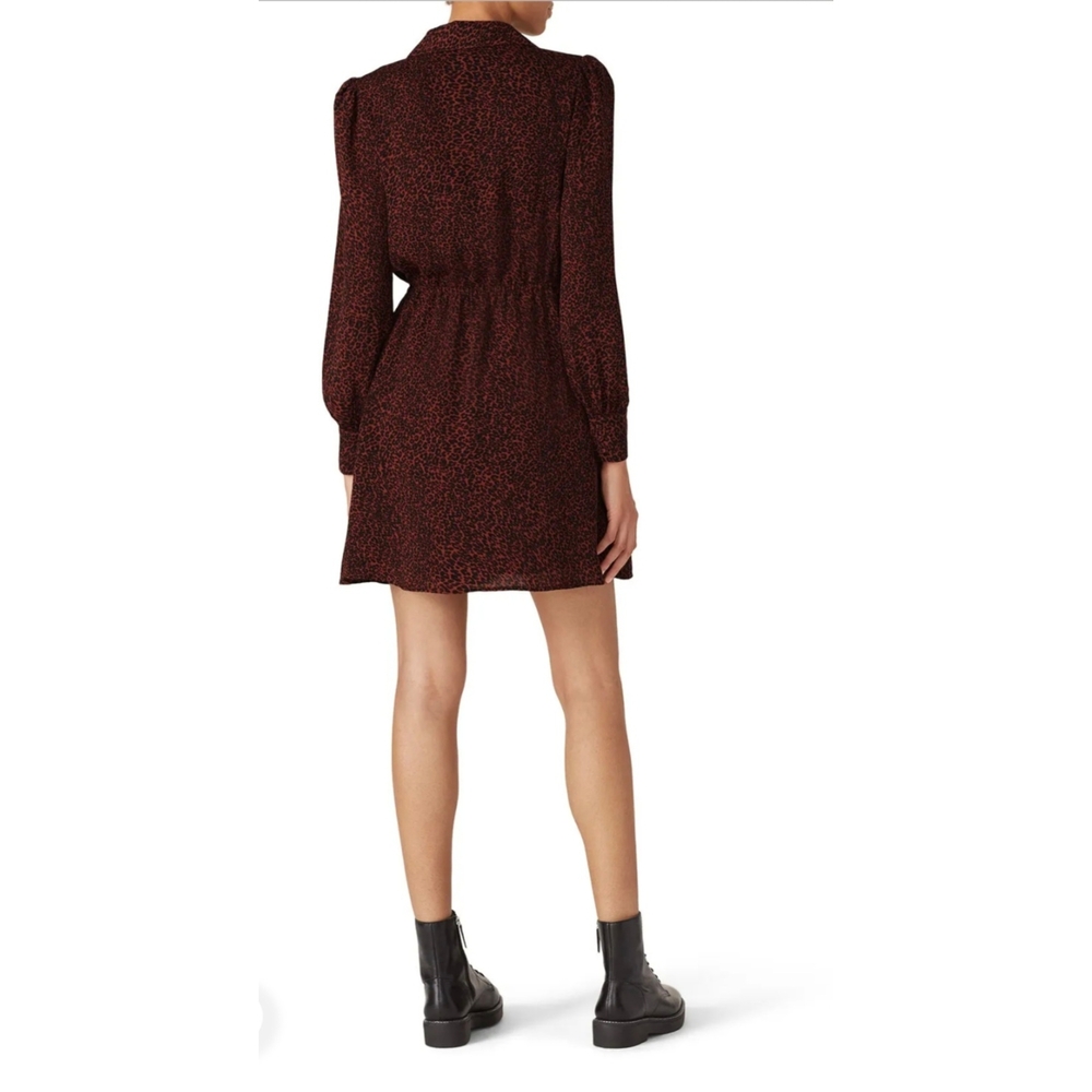 Cupcakes And Cashmere Sheryl Leopard Print Long Sleeve Minidress Sz M - Picture 3 of 15